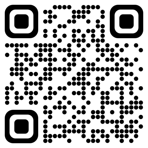 a qr code with black dots on a white background