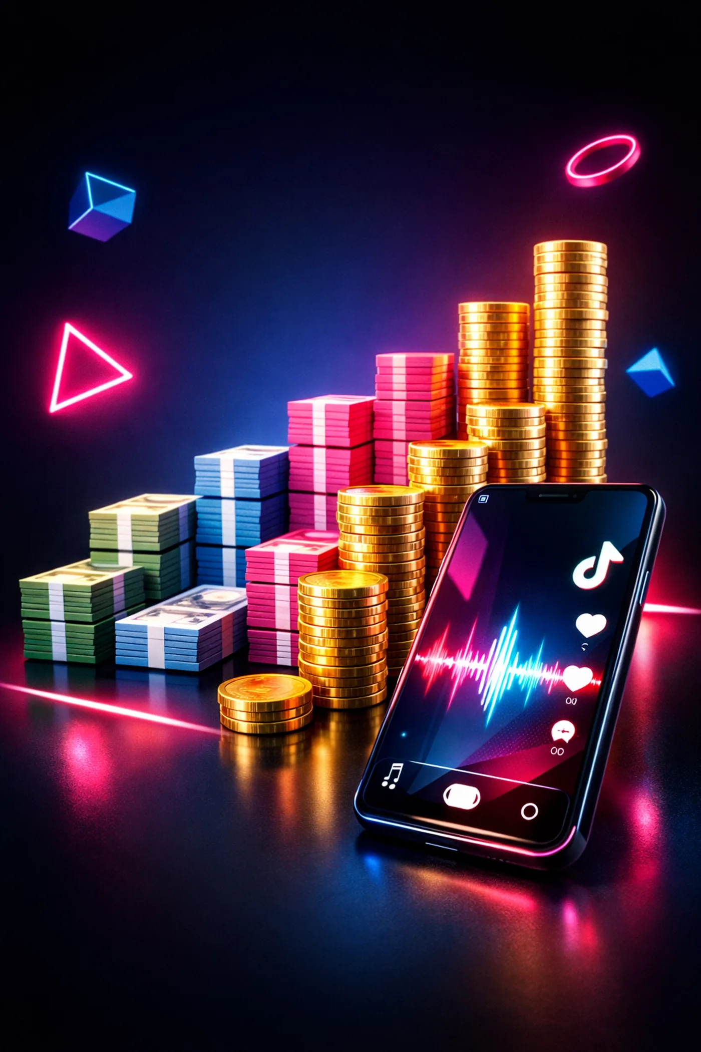 TikTok music promotion budget visualization showing cost breakdown and investment levels